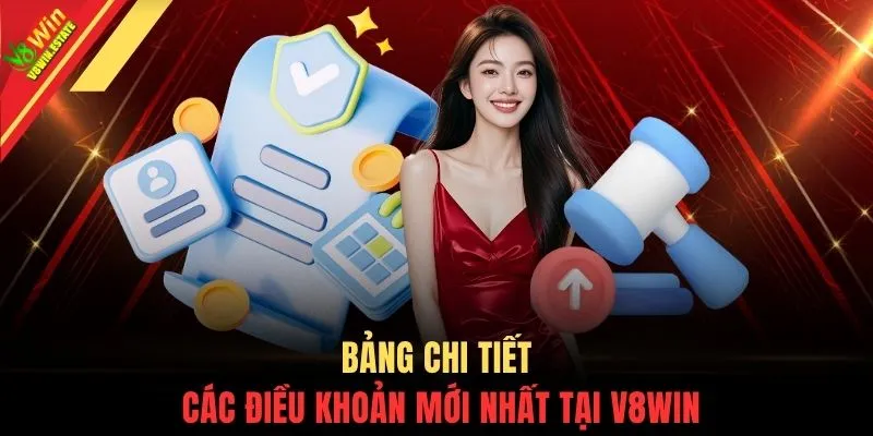 Bảng chi tiết các điều khoản mới nhất tại V8WIN